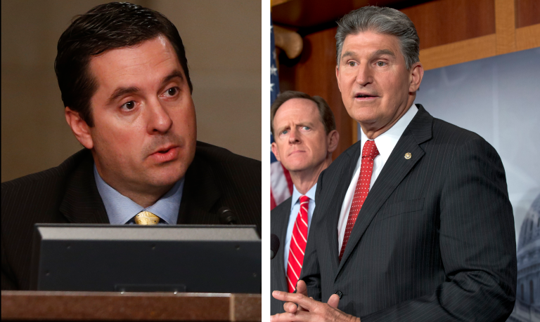 Rep. Devin Nunes and Sen. Joe Manchin (AP photos)