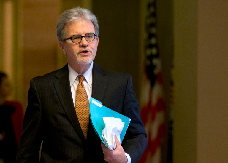 Former Oklahoma Sen. Tom Coburn announced Monday that he is endorsing Marco Rubio for president. (AP Photo/Jacquelyn Martin, File)