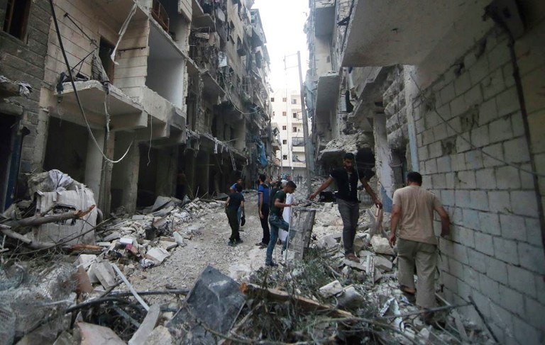 Syria's civil war has raged despite a UN-backed cease-fire, in large part because the U.S. and Russia have been unable to come to terms over who the enemy is in that country. (Aleppo Media Center via AP, File)