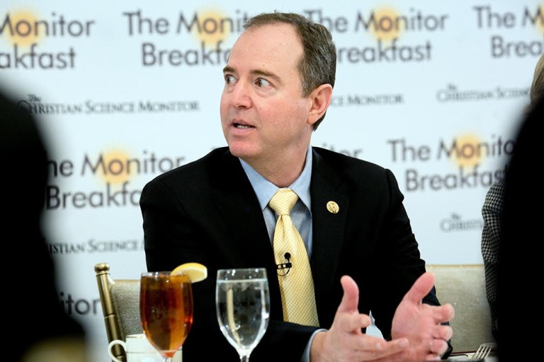 Rep. Adam Schiff. Photo Michael Bonfigli/The Christian Science Monitor