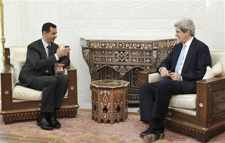 Kerry a Frequent Visitor with Syrian Dictator Bashar Al-Assad