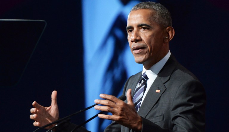 Former President Barack Obama released a statement expressing his disappointment immediately following the president's announcement about withdrawing the U.S. from the agreement. (Paul Chaisson/The Canadian Press via AP)