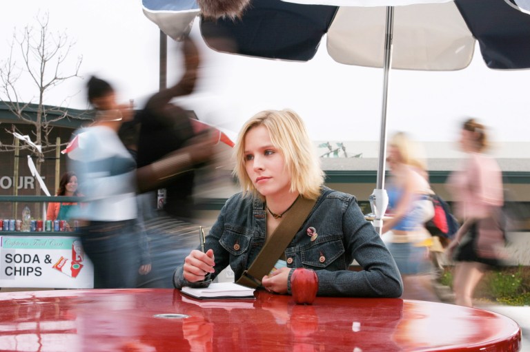 FILE - This 2004 file photo originally released by UPN shows actress Kristen Bell in a scene from the teen detective series 