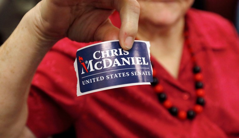 State Sen. Chris McDaniel, a Republican from Mississippi, announced his candidacy to the Senate on Feb. 28, challenging current Republican Sen. Roger Wicker. (AP Photo/Rogelio V. Solis)