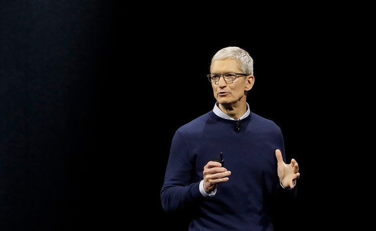 Cook, in the email to all employees, condemns President Trump. (AP Photo/Marcio Jose Sanchez)