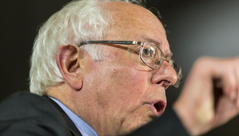 Sen. Bernie Sanders is just a few points away from front-runner Hillary Clinton in a new national poll, after Sanders won big in three states over the weekend. (AP Photo/Andy Manis)