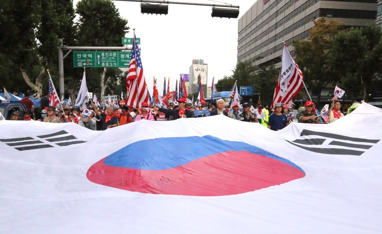 President Trump has told his advisers to start preparing to withdraw from the free trade agreement the U.S. has with South Korea, according to a report. (AP Photo/Lee Jin-man)