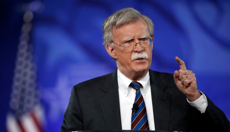 Former U.S. Ambassador to the U.N. John Bolton said in an op-ed that White House officials have closed him off from offering policy advice to President Trump, including a way to exit the Iran nuclear deal. (AP Photo/Alex Brandon)