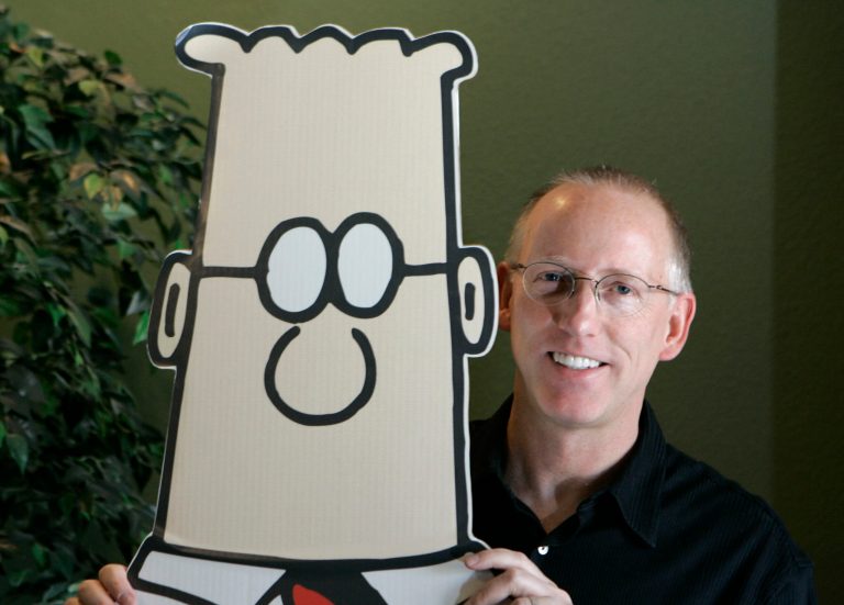 Stressing Clinton's status as the first woman nominee will alienate undecided male voters, Scott Adams says. (AP Photo/Marcio Jose Sanchez)