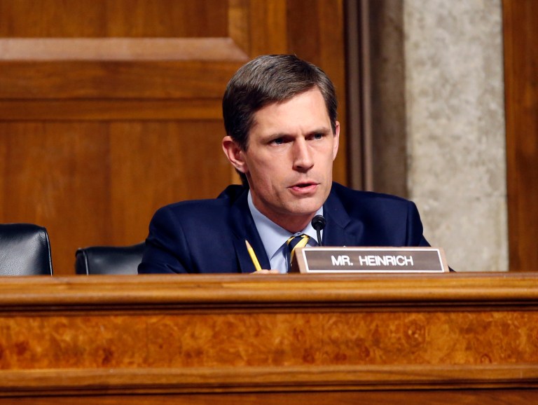 Heinrich grew frustrated when intelligence officials wouldn't answer his queries. (AP Photo/Alex Brandon)