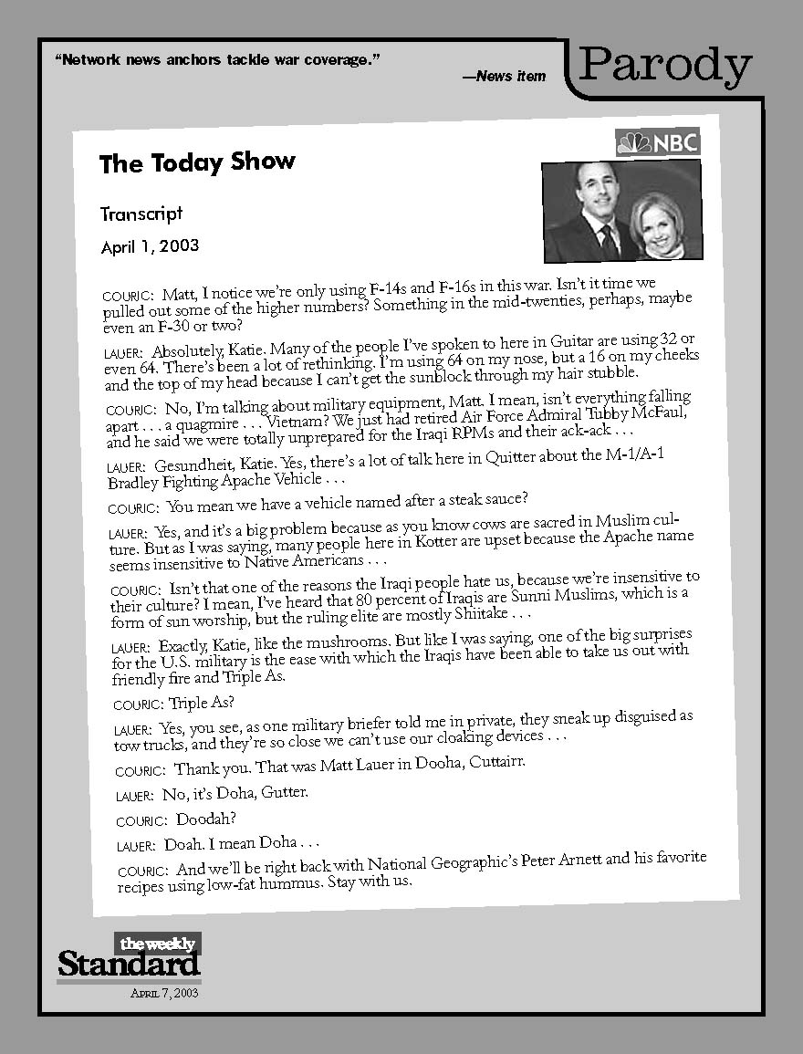 The “Today Show” reports from the front.