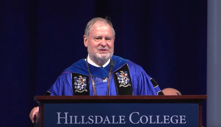 Hillsdale College President Larry Arnn is being considered by President-elect Donald Trump to head the Department of Education in his new administration. (Screen shot)