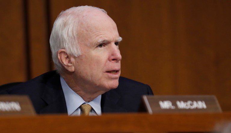 McCain said no new policy decision is appropriate until the ongoing study is complete and reviewed by Mattis, the military, and Congress. (AP Photo/Alex Brandon)
