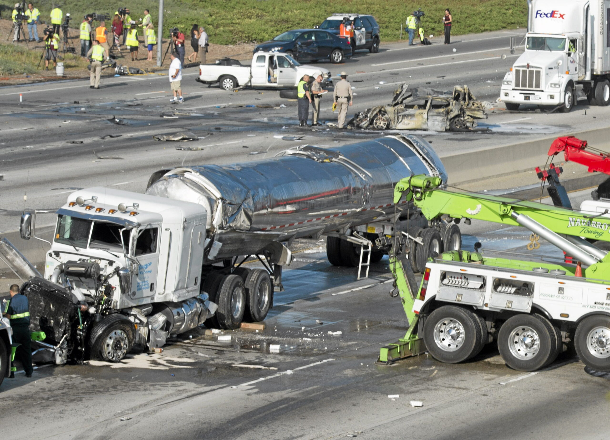 Girl, 5, killed in fiery LA County freeway crash
