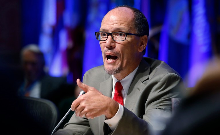Tom Perez announced that pro-life Democrats are dead to him and can expect no help from the party apparatus. (AP Photo/Steve Helber)