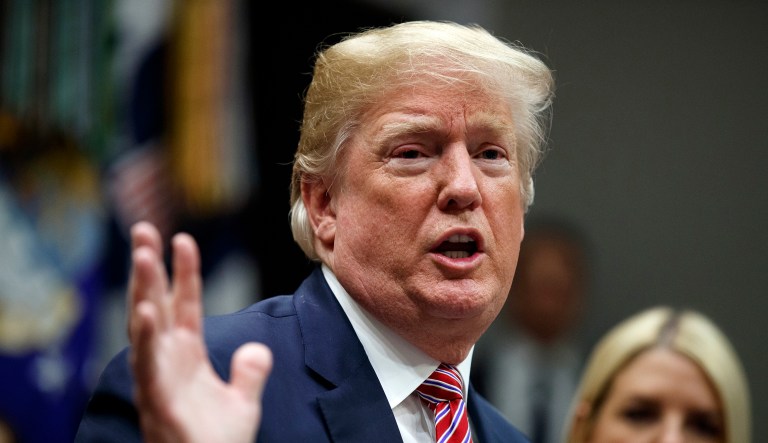 At Wednesday's meeting, President Trump suggested strong background check rules, a focus on mental health, and raising the national age to 21 for buying AR-15-style rifles. (AP Photo/Evan Vucci)