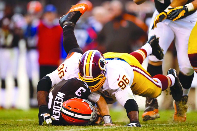 Rick Osentoski/AP
Barry Cofield finished with 36 tackles, 2.5 sacks and a forced fumble in his second season playing nose tackle for the Redskins.
