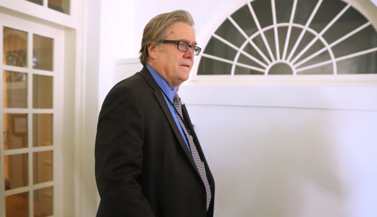 The Wall Street Journal editorial board called on White House chief of staff to consider questioning the motives of senior adviser Steve Bannon. (AP Photo/Andrew Harnik)