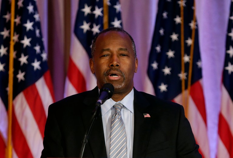 Former Republican presidential candidate Ben Carson said, 
