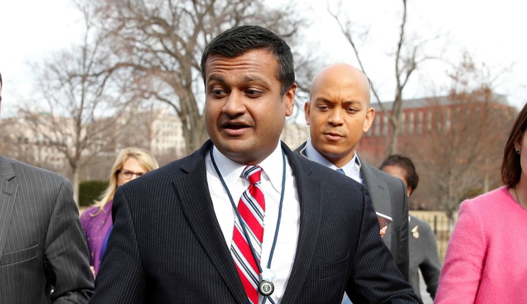 Raj Shah will step in for press secretary Sarah Sanders behind the podium while she is away on vacation. (AP Photo/Carolyn Kaster)