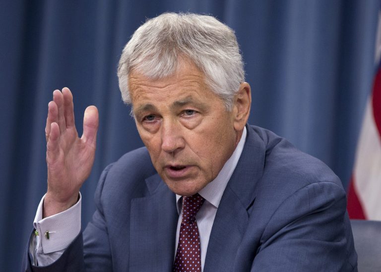   FILE - In this July 31, 2013, file photo, Secretary of Defense Chuck Hagel speaks during a news conference at the Pentagon. Hagel has ordered his top leaders to be sure to only base their judicial decisions on facts and their own independent judgment. The one-page memo tells the military that even though senior U.S. leaders may openly condemn sexual assault, drug abuse, hazing and other crimes, such comments are not intended to sway the outcome of any particular case.(AP Photo/Evan Vucci, File)  