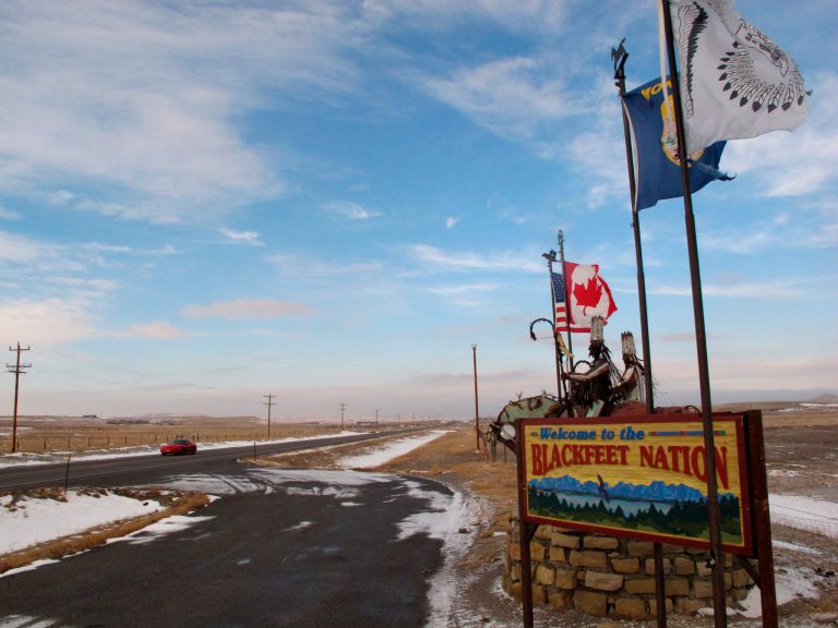 The Blackfeet Indian reservation. Glacier officials are concerned about the effects of oil development on the reservation, and are asking for an in-depth study on the environmental impacts. (AP/Matt Volz).