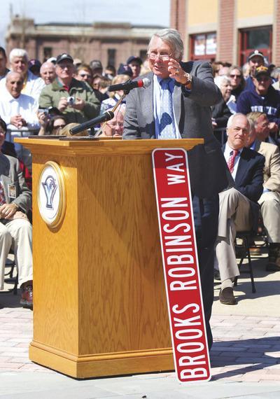 Carolyn Kaster/AP
Orioles legend Brooks Robinson already has a statue in York, Pa., where he got his minor league start, and he will soon have another in Baltimore, set to be unveiled Saturday.