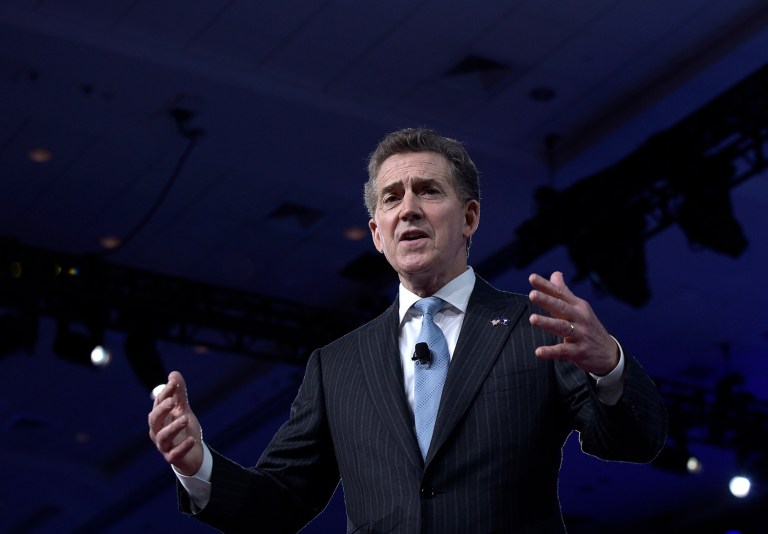 DeMint, who left the Senate to lead the organization in 2013, is reportedly the victim of a coup orchestrated in large part by the leader of the organization's lobbying arm, Heritage Action CEO Michael Needham. (AP Photo/Susan Walsh)