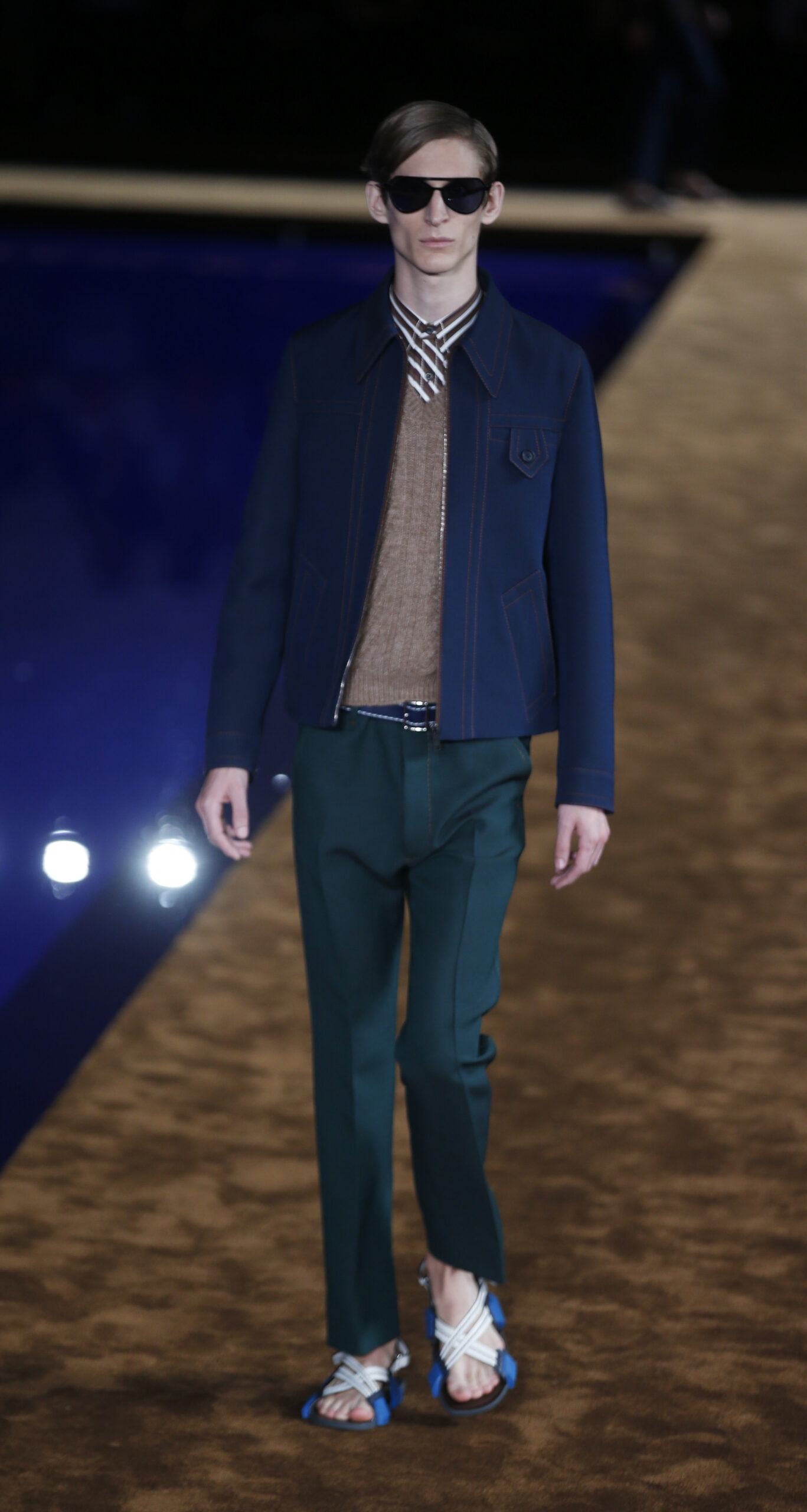 Prada classics recall 70s with top-stitched denim