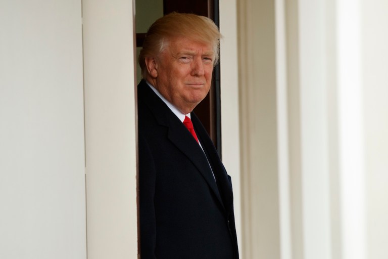 Trump practicing direct outreach to lawmakers in effort to line up support. (AP Photo/Evan Vucci)