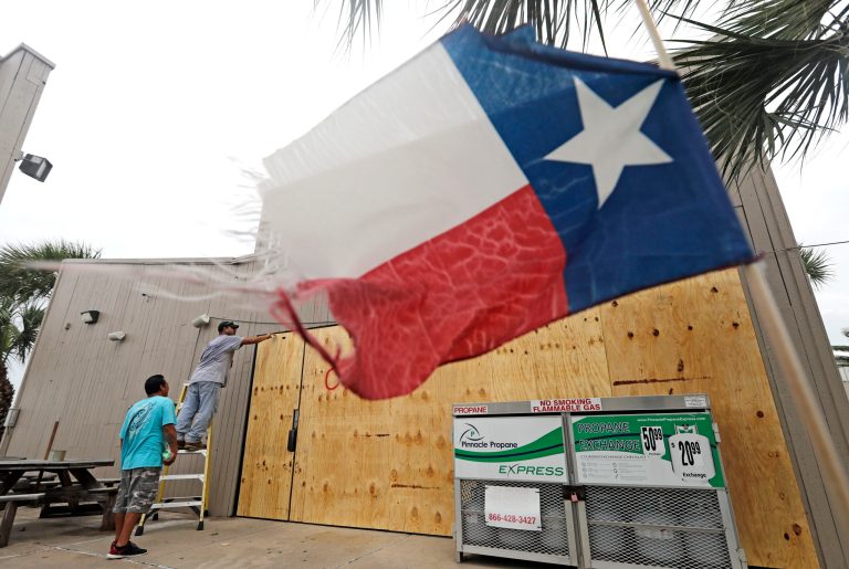 President Trump and Vice President Mike Pence met with the Cabinet secretaries and other senior administration officials on Saturday to discuss the government's Hurricane Harvey response and recovery efforts. (AP Photo/David J. Phillip)