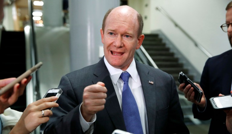 Sen. Chris Coons, D-Del., suggested Monday that Attorney General Jeff Sessions is trying to 