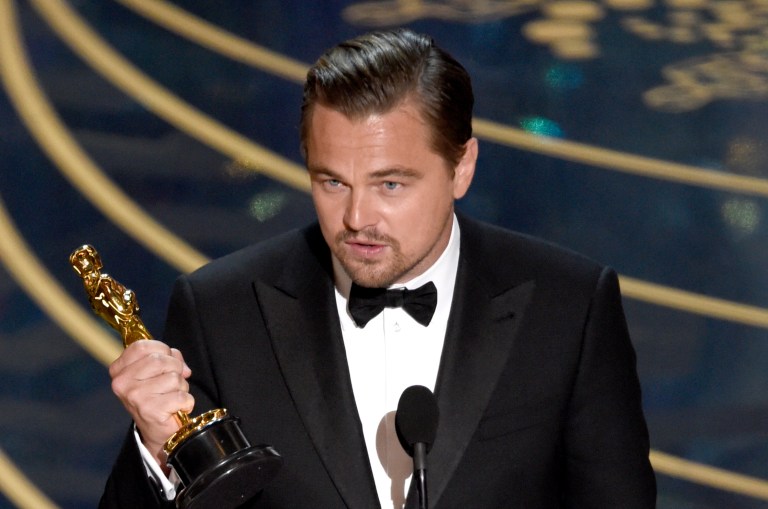 According to a study, actor Leonardo DiCaprio's acceptance speech for his Best Actor award didn't cause a huge increase in media coverage of climate change. (Photo by Chris Pizzello/Invision/AP)