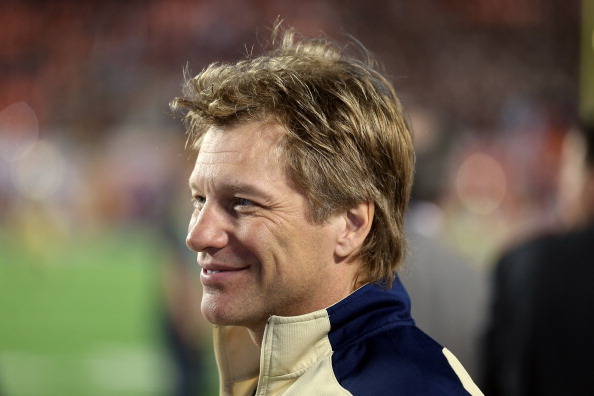 MIAMI GARDENS, FL - JANUARY 07:  Jon Bon Jovi looks on prior to the 2013 Discover BCS National Championship game between the Alabama Crimson Tide and the Notre Dame Fighting Irish at Sun Life Stadium on January 7, 2013 in Miami Gardens, Florida.  (Photo by Streeter Lecka/Getty Images)