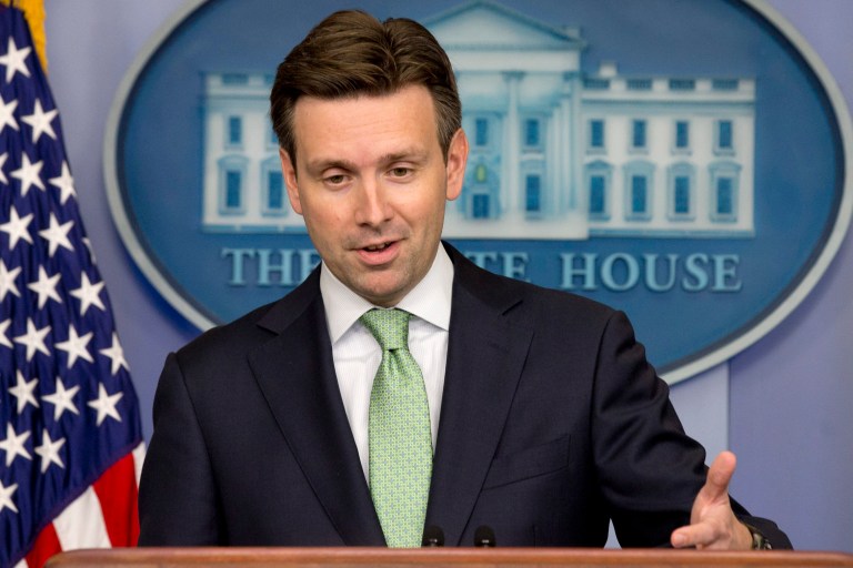 White House Press secretary Josh Earnest speaks to the media during the daily briefing in the Brady Press Briefing Room of the White House on Tuesday. (AP/Jacquelyn Martin)