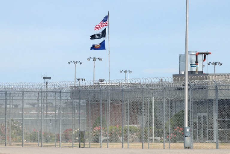   Flags fly outside the Idaho Maximum Security Institution following the execution of Richard Leavitt on Tuesday, June 12, 2012 in Kuna, Idaho. Prison officials declared Leavitt, 53, dead at 10:25 a.m. Tuesday by lethal injection at the Idaho Maximum Security Institution. It was only Idahoâs second execution in 17 years. Leavitt was convicted of stabbing 31-year-old Danette Elg, of Blackfoot, in 1984. (AP Photo/Idaho Press-Tribune, Greg Kreller) MANDATORY CREDIT  