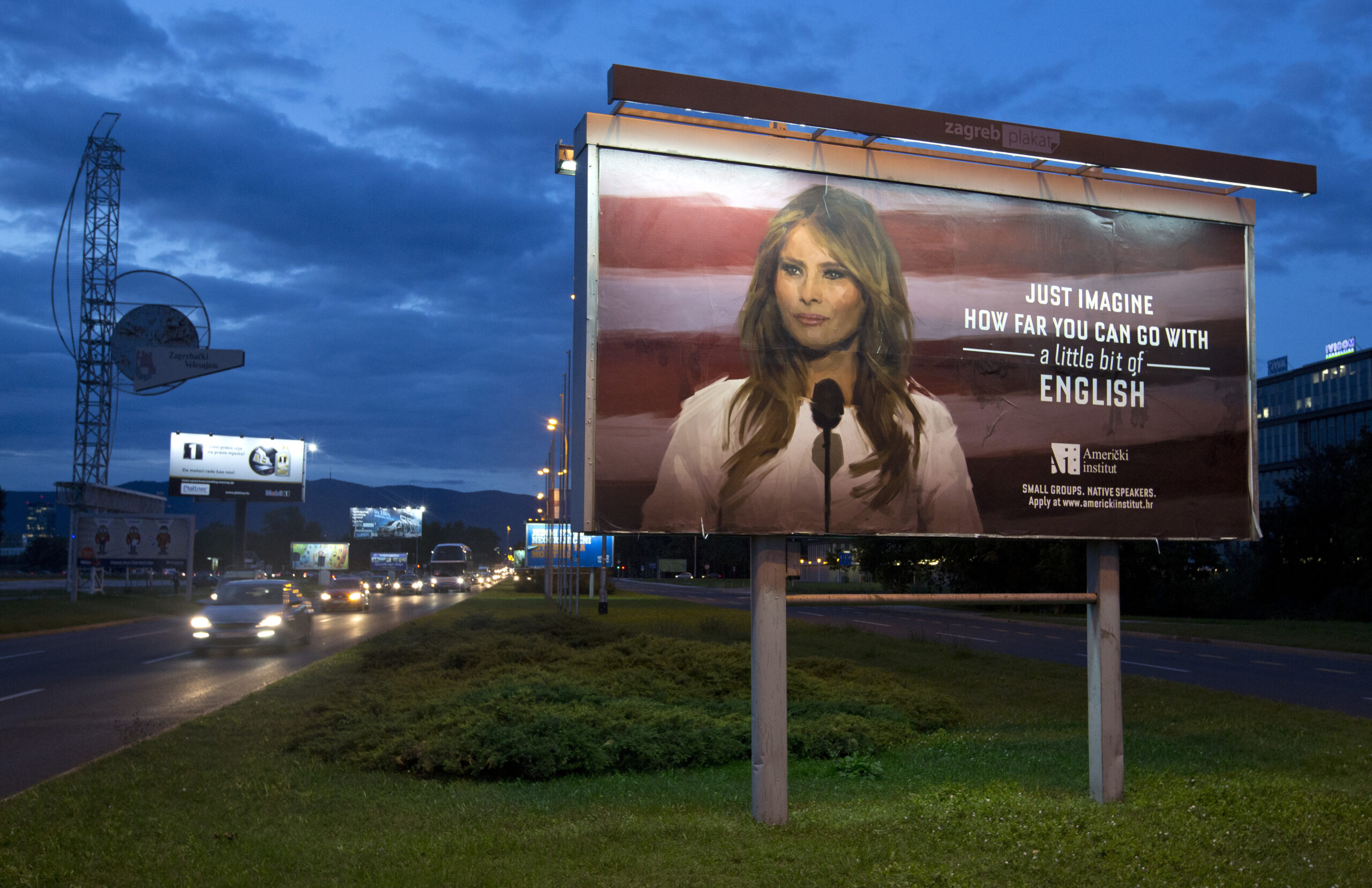 Croatian language school uses Melania Trump to promote learning English