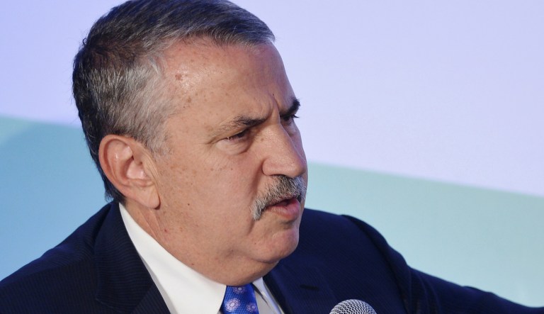 Let's see if we have this straight: Friedman believes the so-called Muslim Ban is both immoral and counterproductive, but he then writes a tongue-in-cheek column suggesting gun control advocates would be better off if more mass shooters were Muslim? (AFP / POOL / MANDEL NGAN)