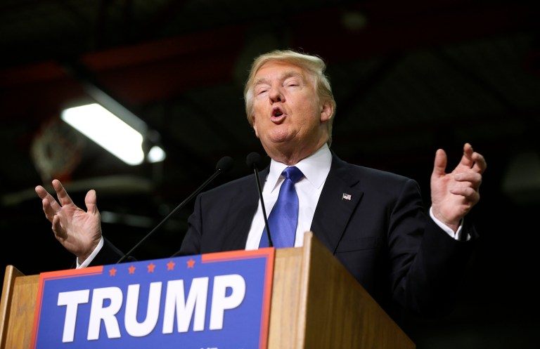 Around 2 p.m., Donald Trump will speak at the Cleveland Arts and Social Sciences Academy. The event is open to media but not the general public. (AP Photo/Charlie Neibergall)