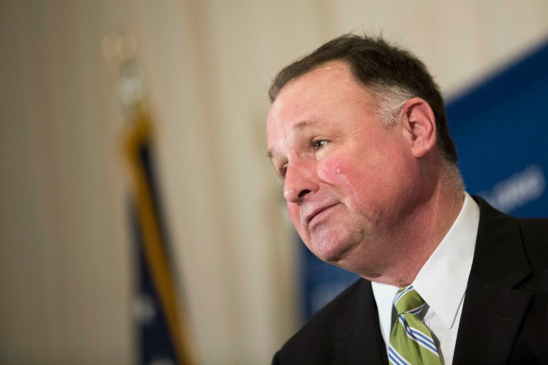 Virginia state Sen. Creigh Deeds speaks about mental health reform at The National Press Club, March 31, 2014 in Washington. (Drew Angerer/Getty Images)