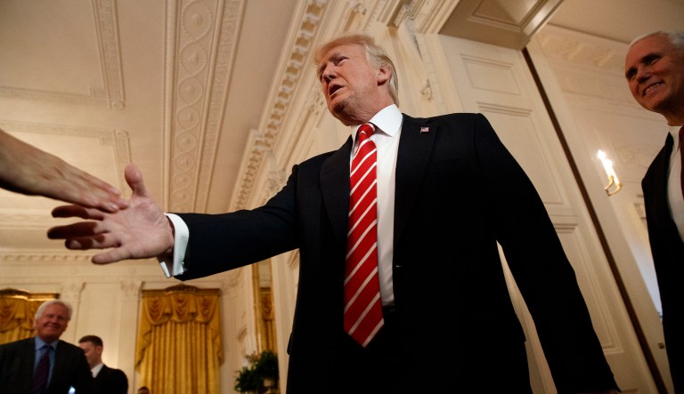 Spicer said the president spoke with Texas Sen. Ted Cruz, Kentucky Sen. Rand Paul, West Virginia Sen. Shelley Moore Capito and Wisconsin Rep. Ron Johnson. (AP Photo/Evan Vucci)