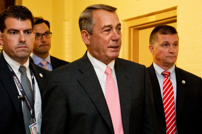 JohnÂ Boehner's appearance was announced by NBC yesterday, only to have the speaker pull out this morning,Â Deadline Hollywood reported. (AP Photo)
