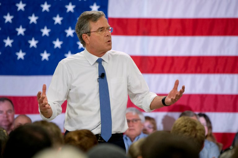 Republican presidential candidate Jeb Bush called rival Republican candidate Donald Trump a 