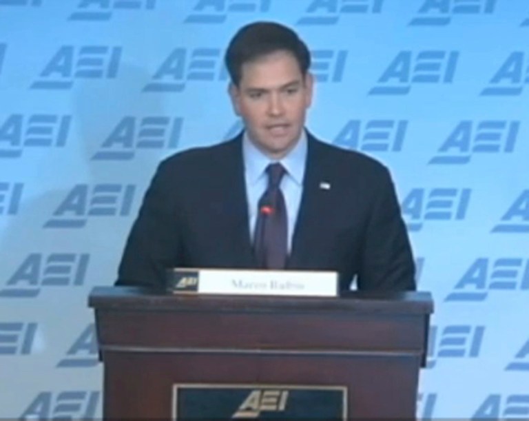 Sen. Marco Rubio, R-Fla., suggested that the United States had pulled its military forces from Iraq too quickly, allowing the country to slip into violence.