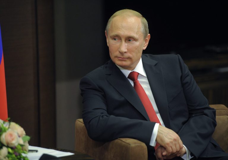 Russian President Vladimir Putin listens during a meeting with Egyptian President Abdel-Fattah el-Sissi in the Russian Black Sea resort of Sochi, Russia, on Tuesday. (AP/RIA Novosti)