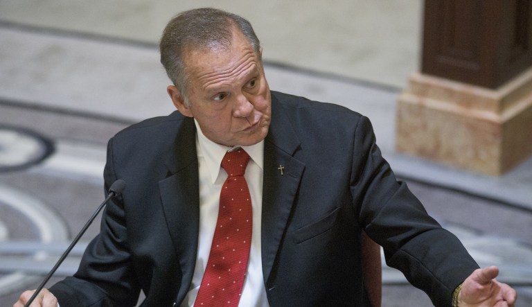 The super PAC is spending an additional $100,000 to run a radio version of the Moore attack ads. (Mickey Welsh/Montgomery Advertiser via AP, Pool, File)