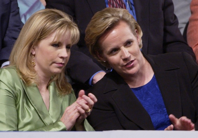 The Cheney family feud came into full public view over the weekend when Liz Cheney, left, reiterated her opposition to same-sex marriage Ã¢â¬â even though her younger sister, Mary Cheney, is married to a woman. (AP /Charlie Neibergall)