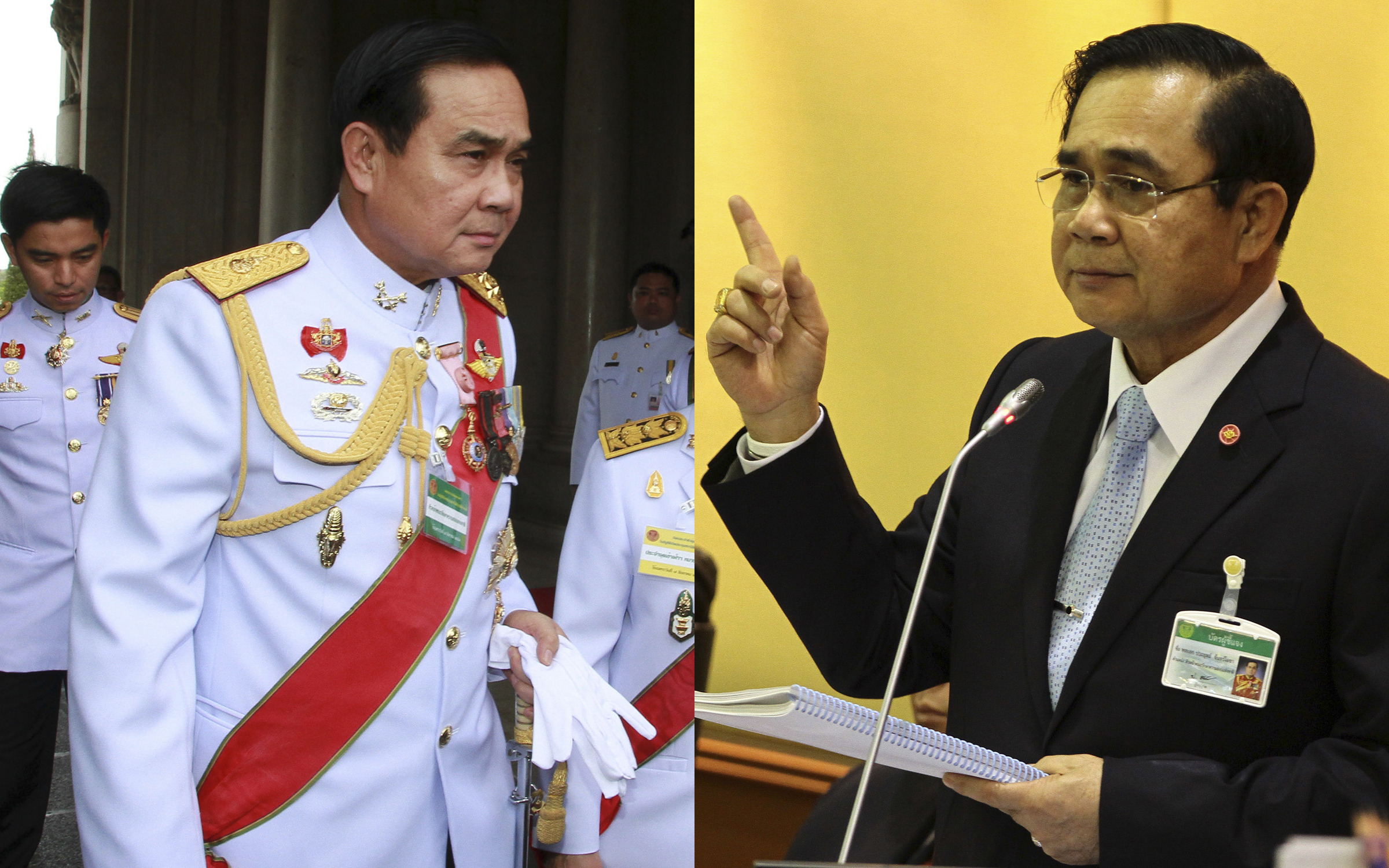 Thailand’s military ruler dons a suit and tie