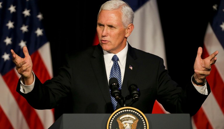 Vice President Mike Pence defended President Trump and his Monday night response to the violence in Charlottesville, Va., and said the president was clear in his remarks that 