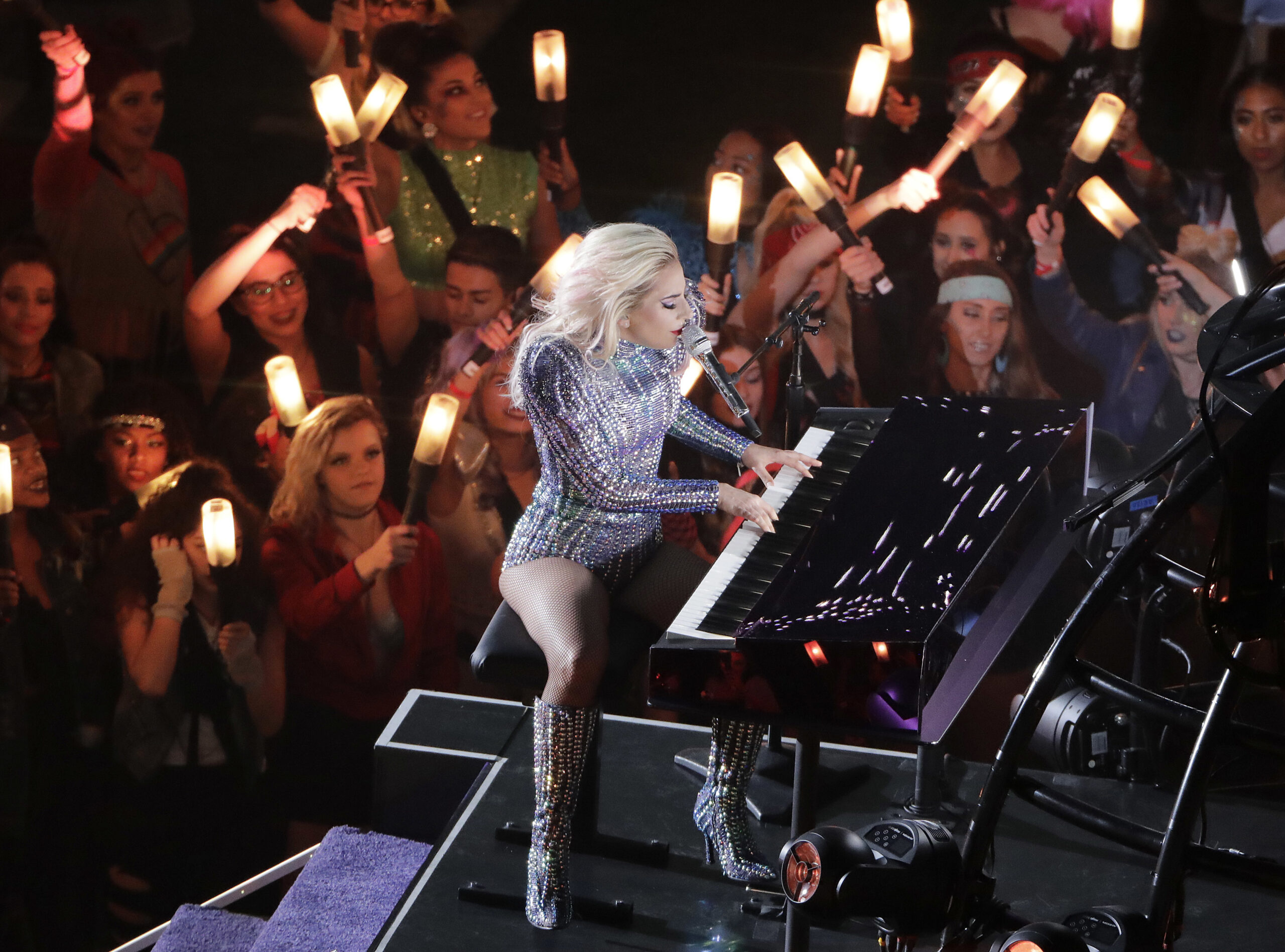 Lady Gaga leaves politics behind during Super Bowl halftime show